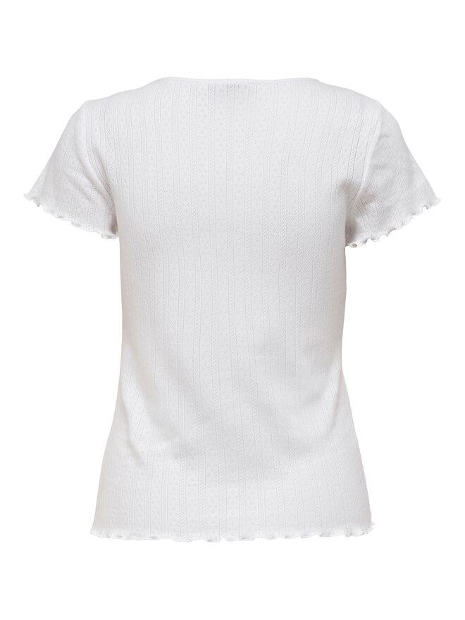 ONLY ONLY Camiseta Carlotta 15256154 Blanco Tight Fit