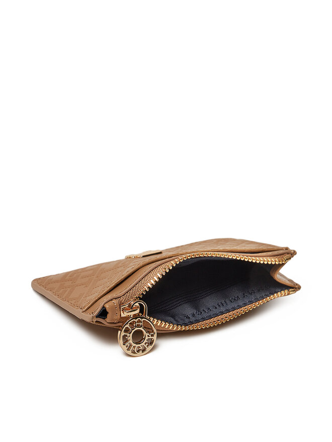 Tommy Hilfiger Puzdro na kreditné karty Tommy Hilfiger Th Distinct Long Cc Holder Mono AW0AW17401 Hnedá