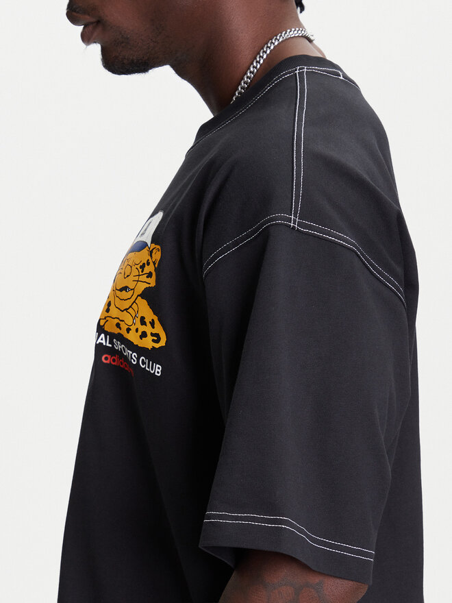 adidas adidas Marškinėliai Wabash JW0159 Juoda Oversize