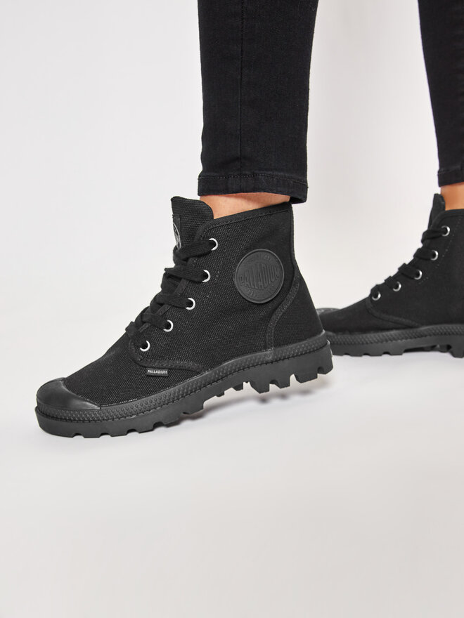 Palladium Hombre Botas Palladium Pampa HI Para Mujer Lona Gris