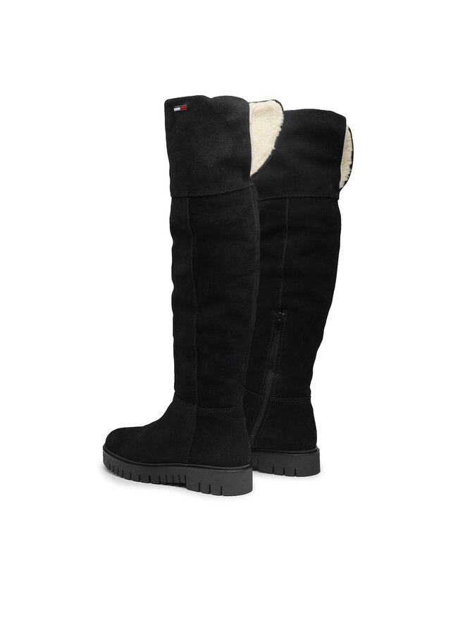 Tommy Jeans Stivali sopra il ginocchio Tommy Jeans Warmlined Long Boot EN0EN01994 Nero