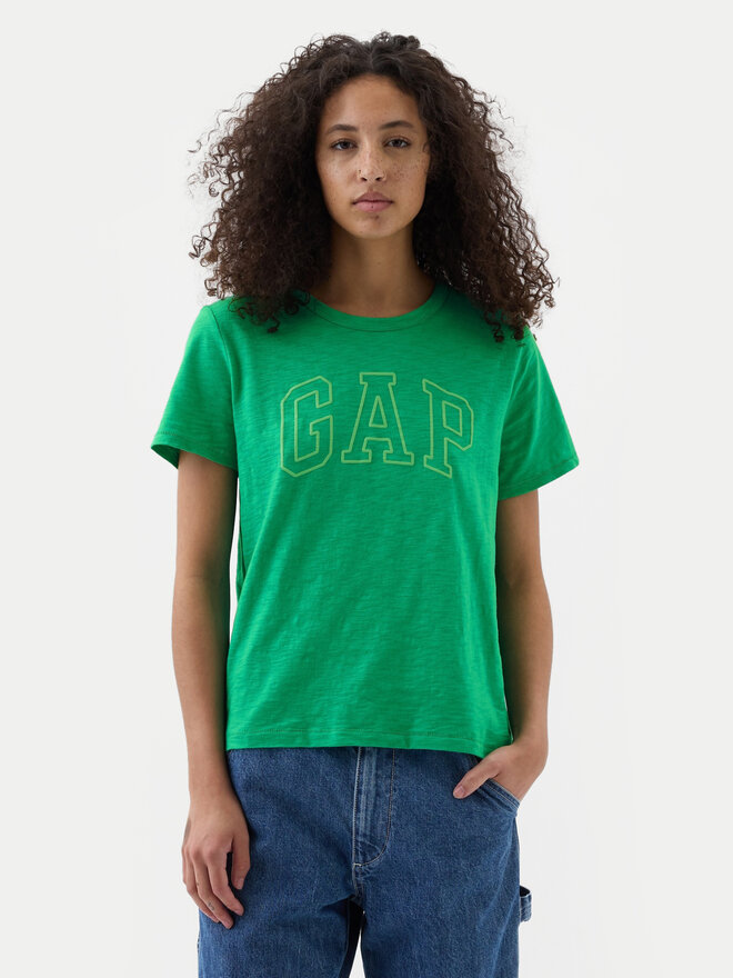 Gap Gap Marškinėliai 871344-04 Žalia Regular Fit