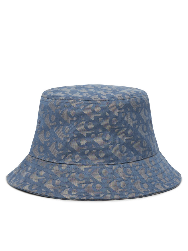 Calvin Klein Klobouk Calvin Klein Logo Jacquard Bucket Hat LV04K5059G Modrá