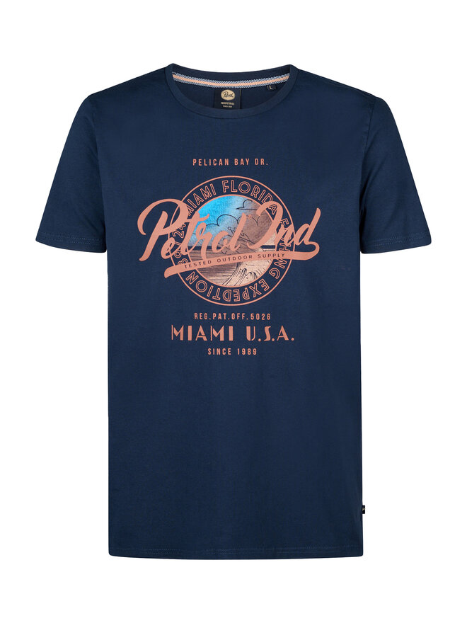 Petrol Industries Petrol Industries Camiseta M-1050-TSR602 Azul marino Regular Fit