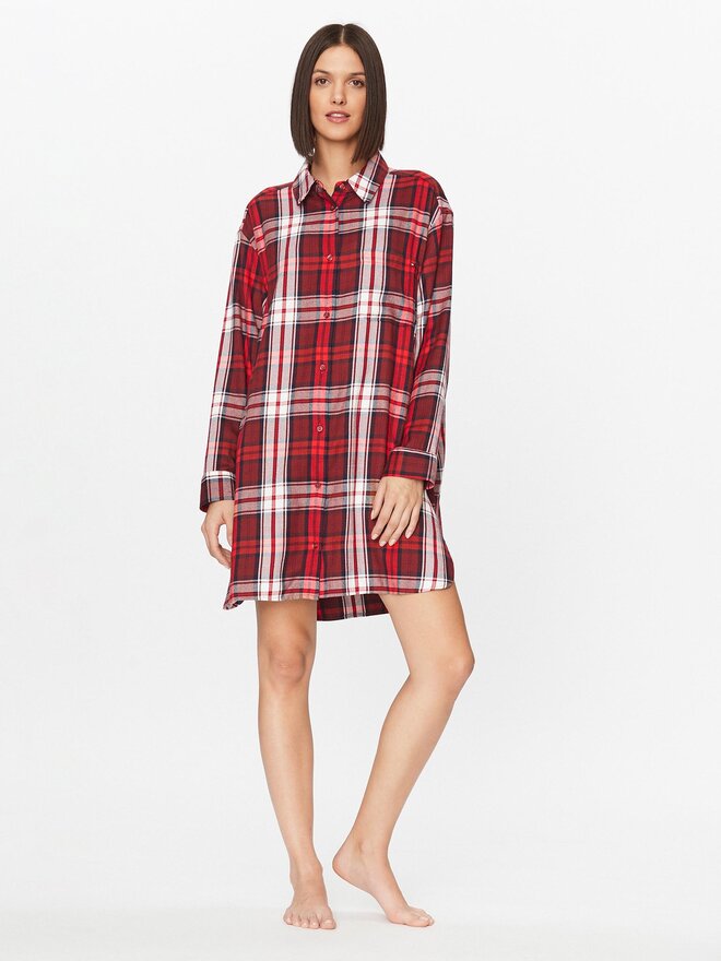 Tommy Hilfiger Tommy Hilfiger Hálóing UW0UW04874 Piros Relaxed Fit