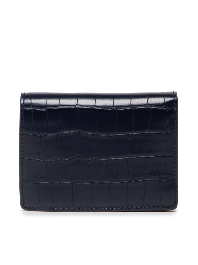 Tommy Hilfiger Kleine Damen Geldbörse Tommy Hilfiger Modern Small Wallet Croc AW0AW11770 Dunkelblau
