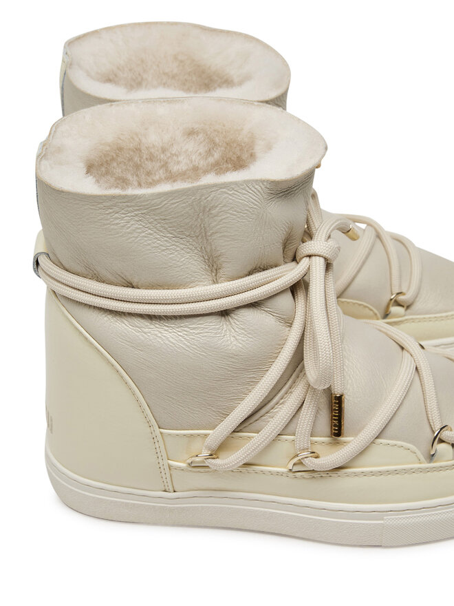 Inuikii Śniegowce Inuikii Gloss Wedge 75203-007 Écru