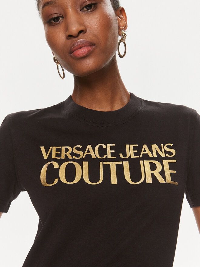Versace Jeans Couture Versace Jeans Couture T-Shirt 76HAHT04 Μαύρο Slim Fit