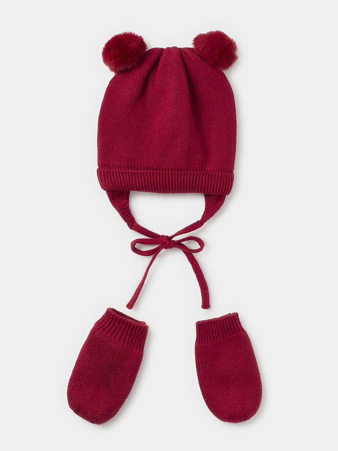 Mayoral Set mănuși și căciulă Mayoral 9.668 Roșu