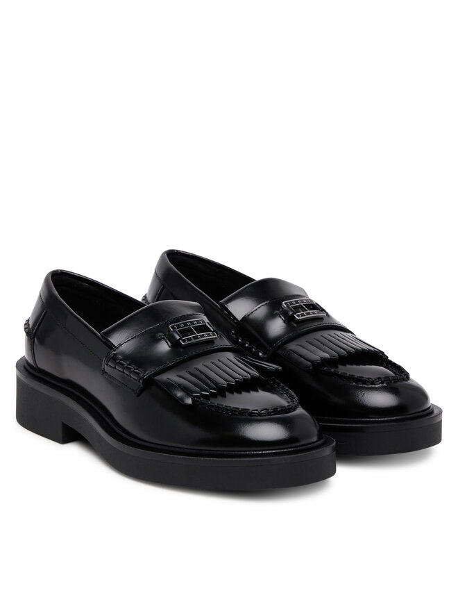 Tommy Jeans Лофери Tommy Jeans Tjw Fringes Loafer EN0EN02790 Чорний