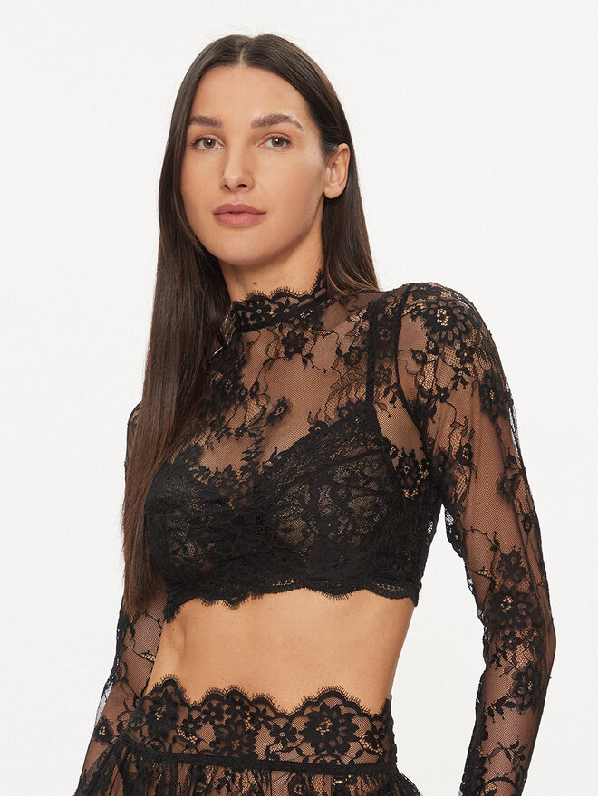 Hunkemöller Hunkemöller Bluse Mya 205075 Schwarz Slim Fit