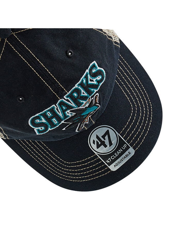 47 Brand Czapka z daszkiem 47 Brand Nhl San Jose Sharks Trucker H-TSCLA22LAP-VB Czarny