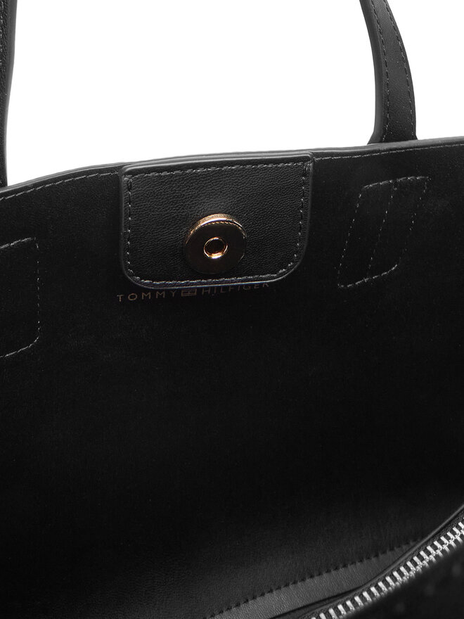 Tommy Hilfiger Kabelka Tommy Hilfiger Th Distinct Mini Tote AW0AW17459 Černá