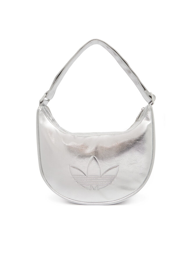 adidas Handtasche adidas Adicolor Half Crescent Bag Metallic Pu KR1562 Silberfarben