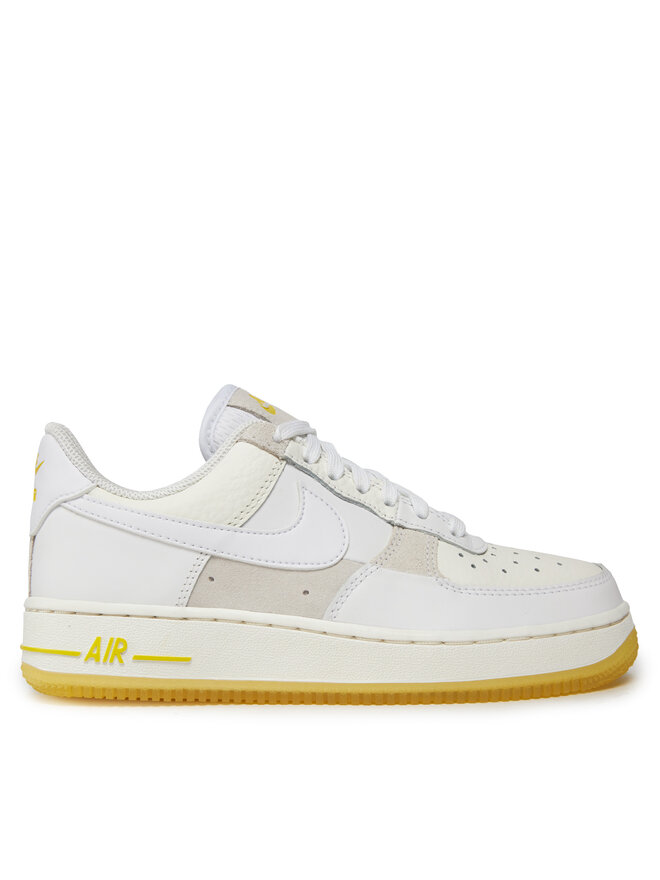 Nike air force 1 low yellow swoosh on sale