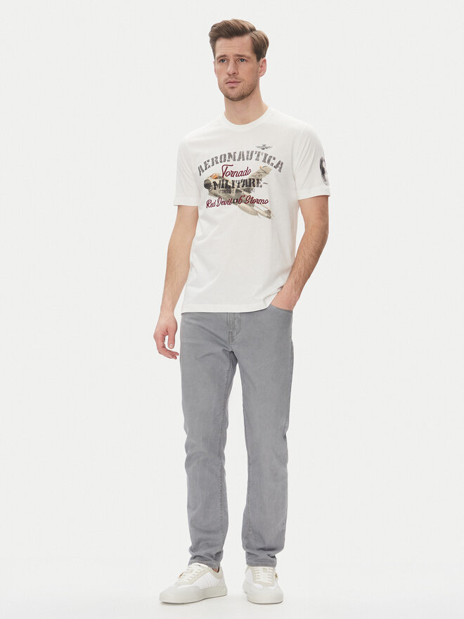 Aeronautica Militare Aeronautica Militare Camiseta 251TS2406J641 Blanco Regular Fit