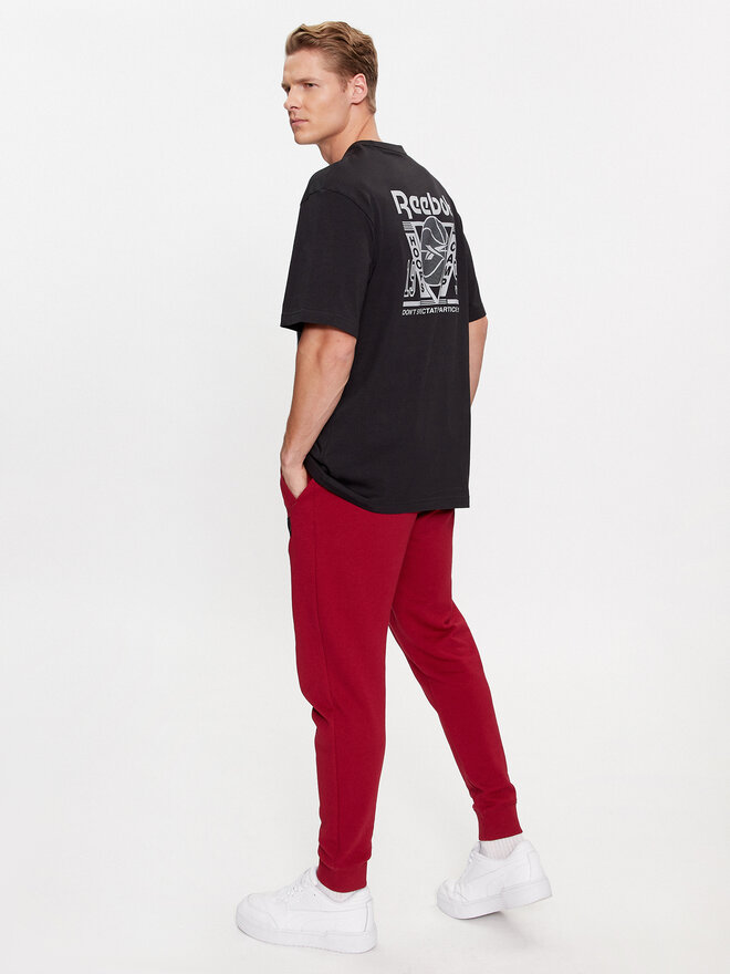 Reebok Reebok Marškinėliai Basketball IB2123 Juoda Regular Fit