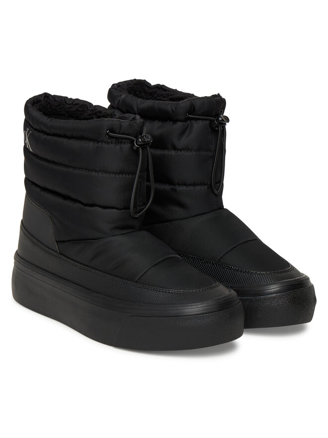 Calvin Klein Schneeschuhe Calvin Klein Vulc Flatf Snowboot Nylon Mix Mg YW0YW01977 Schwarz
