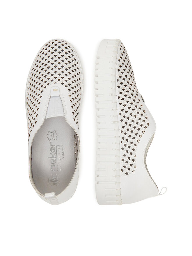 Rieker Pantofi Rieker M8351-80 Alb