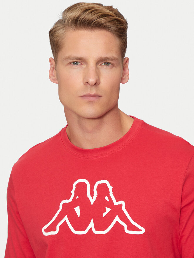 Kappa Kappa Marškinėliai Logo Korpo Cromen 303HZ70 Raudona Regular Fit