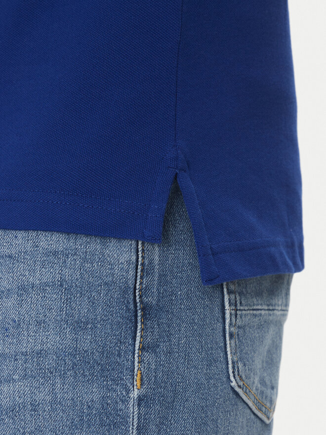 Tommy Hilfiger Tommy Hilfiger Pólóing Flag Cuff MW0MW38458 Kék Slim Fit