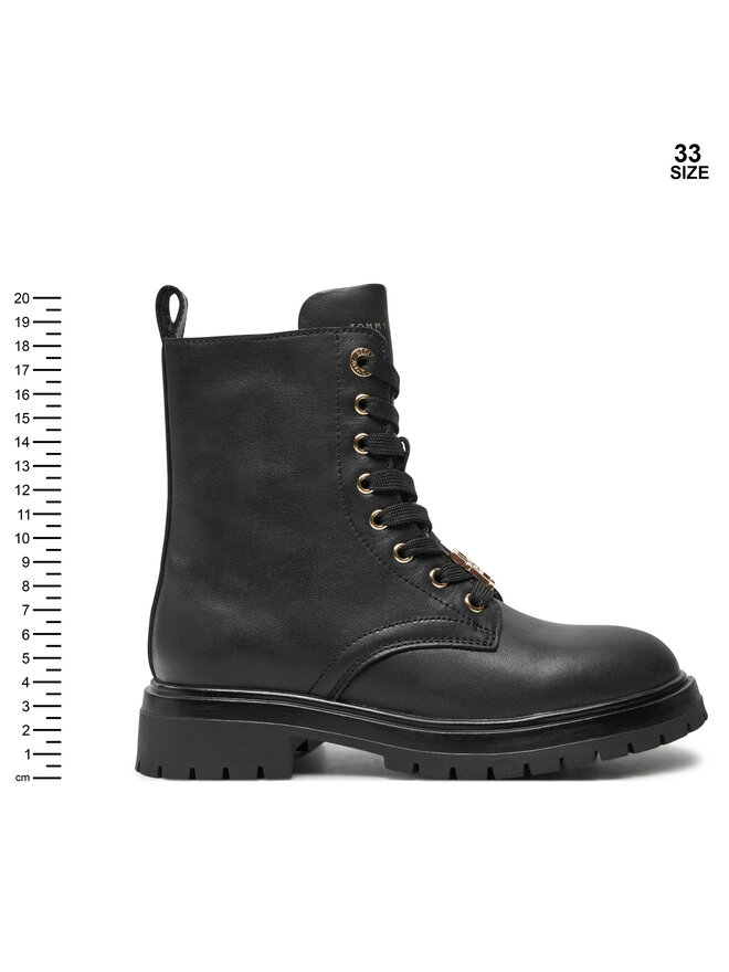 Tommy Hilfiger Pohodni čevlji Tommy Hilfiger Lace Up Bootie T3A5-33568-0092 M Črna