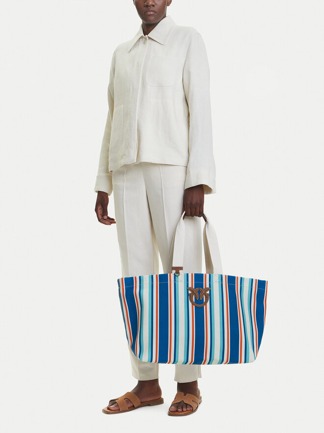 PINKO Torebka PINKO Shopping Bag Extra PE 25 PLTT 104754 A2G5 Niebieski