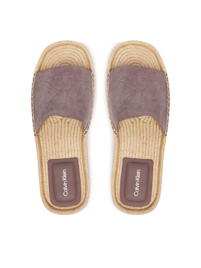 Calvin Klein Espadrilles Calvin Klein Flatf Espa Mule Nub Mg HW0HW02890 Braun