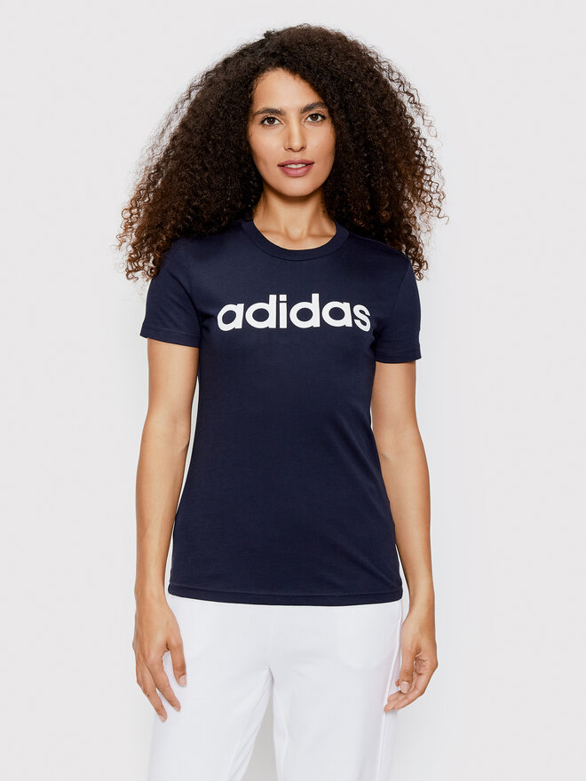 adidas adidas Póló Loungewear Essentials Logo H07833 Sötétkék Slim Fit