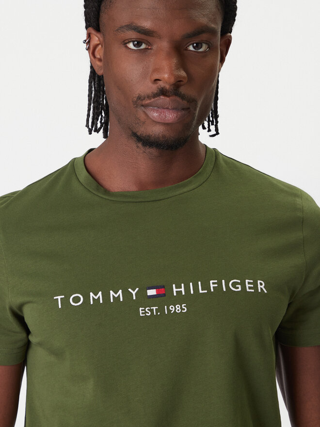 Tommy Hilfiger Tommy Hilfiger T-Shirt Logo MW0MW11797 Grün Slim Fit