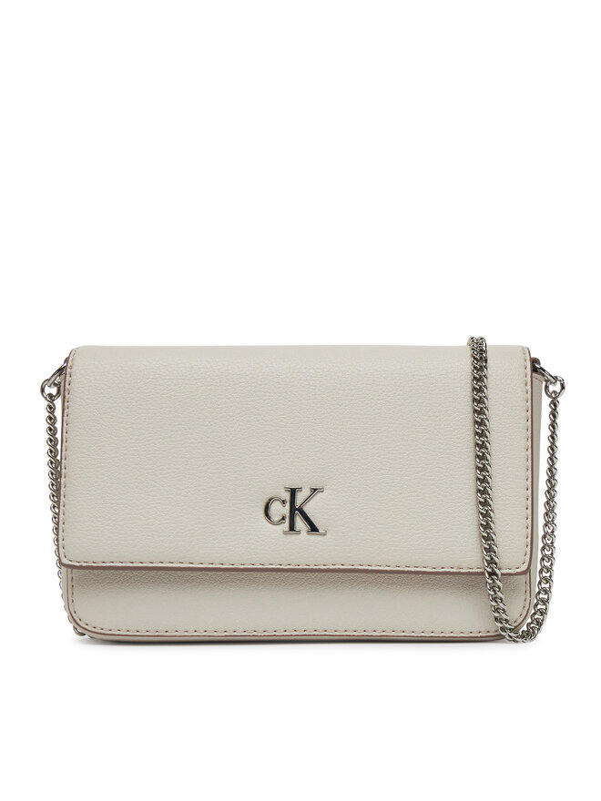 Calvin Klein Jeans Handtasche Calvin Klein Jeans Minimal Monogram Ew Flap Ph/Cb19 LV04K1027G Beige