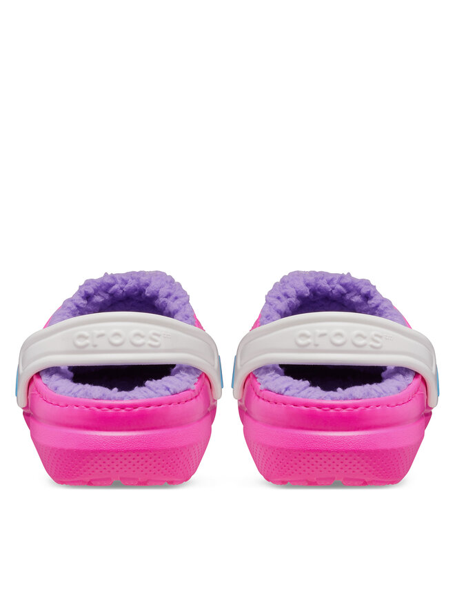 Crocs Klapki Crocs Classic Lined Clog Kids 207010 Różowy