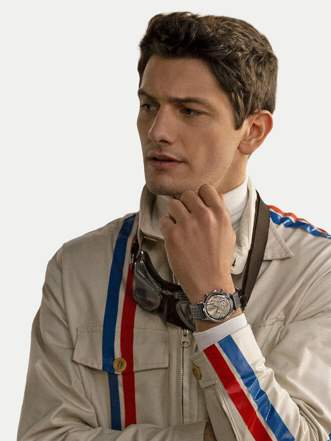 Timex Ročna ura Timex Marlin® Chronograph TW2W98900 Srebrna