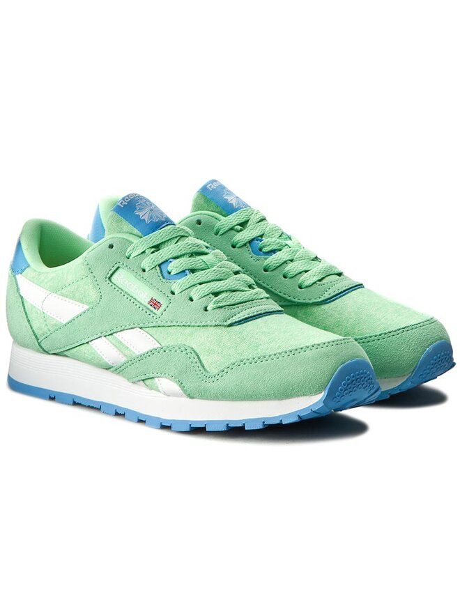 Sneakers Reebok Cl Nylon Washed BD3858 Vert chaussures