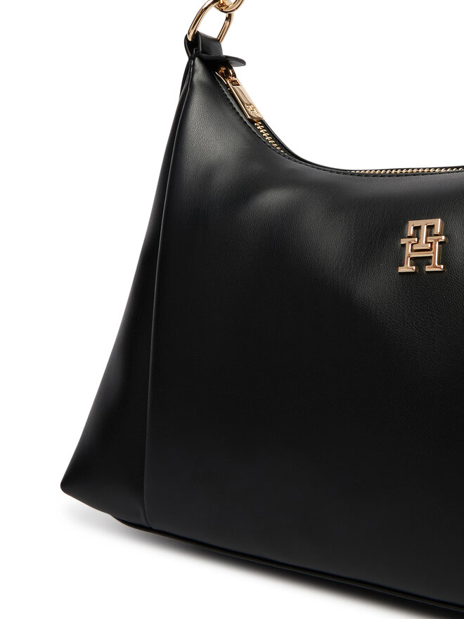 Tommy Hilfiger Handtasche Tommy Hilfiger Th Essential Shoulder Bag AW0AW18374 Schwarz