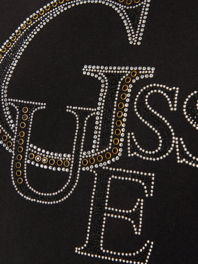 Guess Guess Marškinėliai W4BI16 I3Z14 Juoda Regular Fit