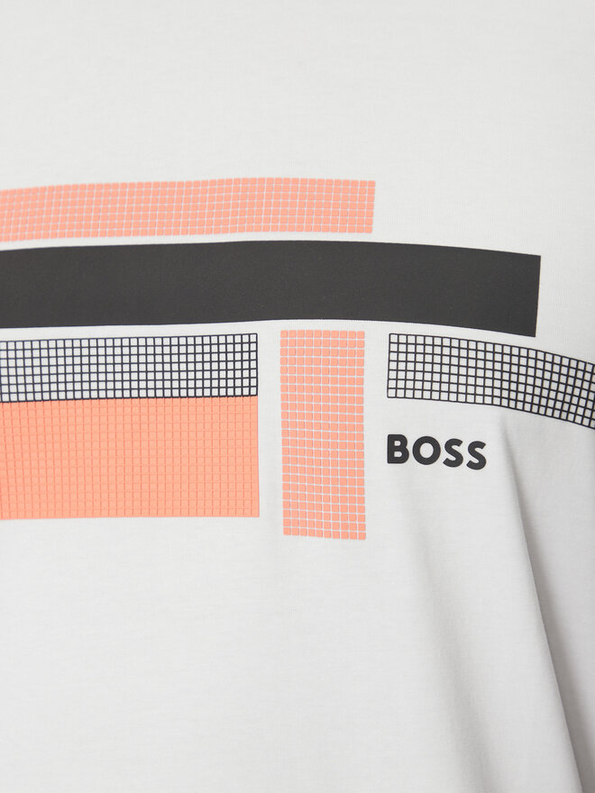 BOSS BOSS Camiseta Glamping 50538923 Blanco Relaxed Fit