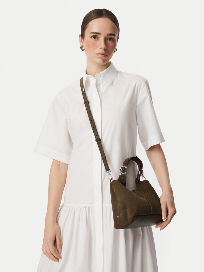 Coccinelle Handtasche Coccinelle THE Coccinelle C-Easy Suede E1 THE 58 01 01 Khakifarben