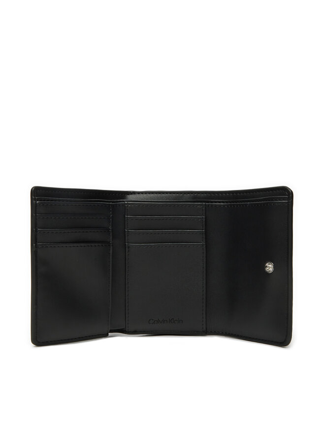 Calvin Klein Kleine Damen Geldbörse Calvin Klein Ck Must Small Trifold_Mono K60K612829 Schwarz