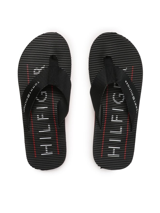 Tommy Hilfiger Japonki Tommy Hilfiger Massage Footbed FM0FM04474 Czarny