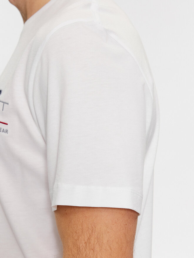 Gant Gant Camiseta Reg Archive Shield Emb Ss 2067004 Blanco Regular Fit
