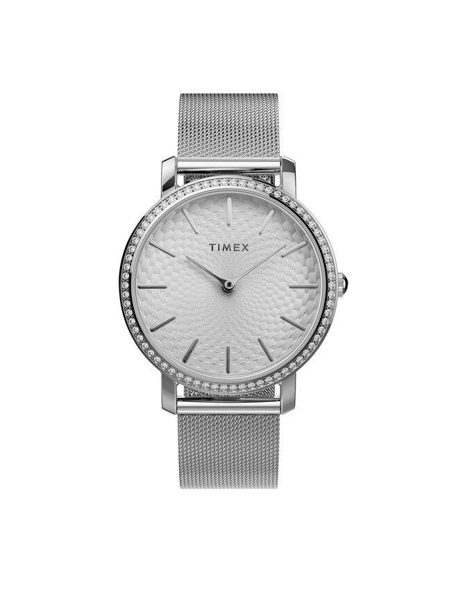 Timex Zegarek Timex City TW2V52400 Srebrny