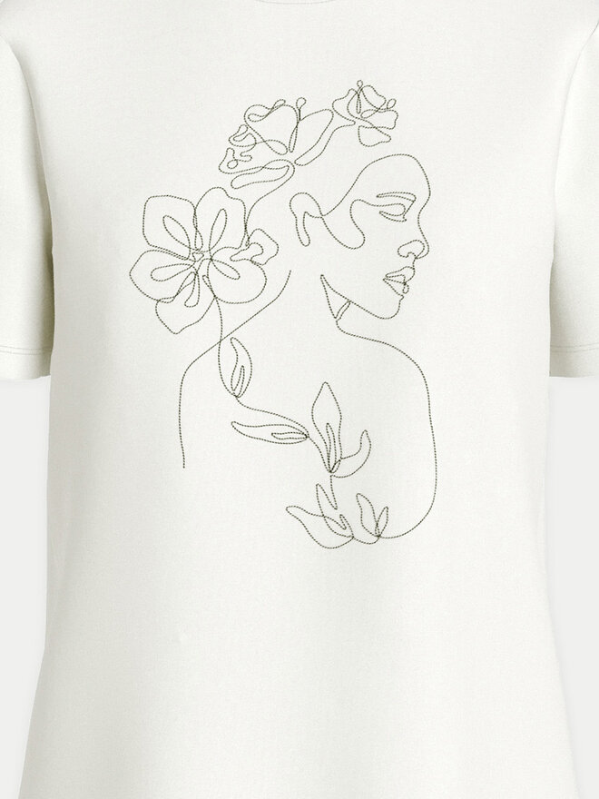 Vila Vila Camiseta Sybil 14108062 Blanco Regular Fit