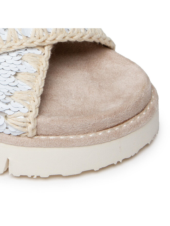 Mou Шльопанці Mou Criss Cross Bio Bio Sandal Plain SW461000G Білий