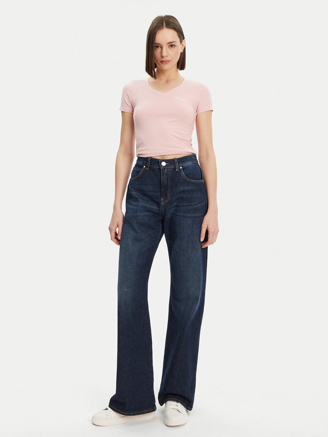 Guess Guess Marškinėliai O5RI02 KBBU1 Rožinė Regular Fit