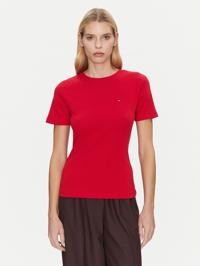 Tommy Hilfiger Tommy Hilfiger Marškinėliai New Cody WW0WW40587 Raudona Slim Fit