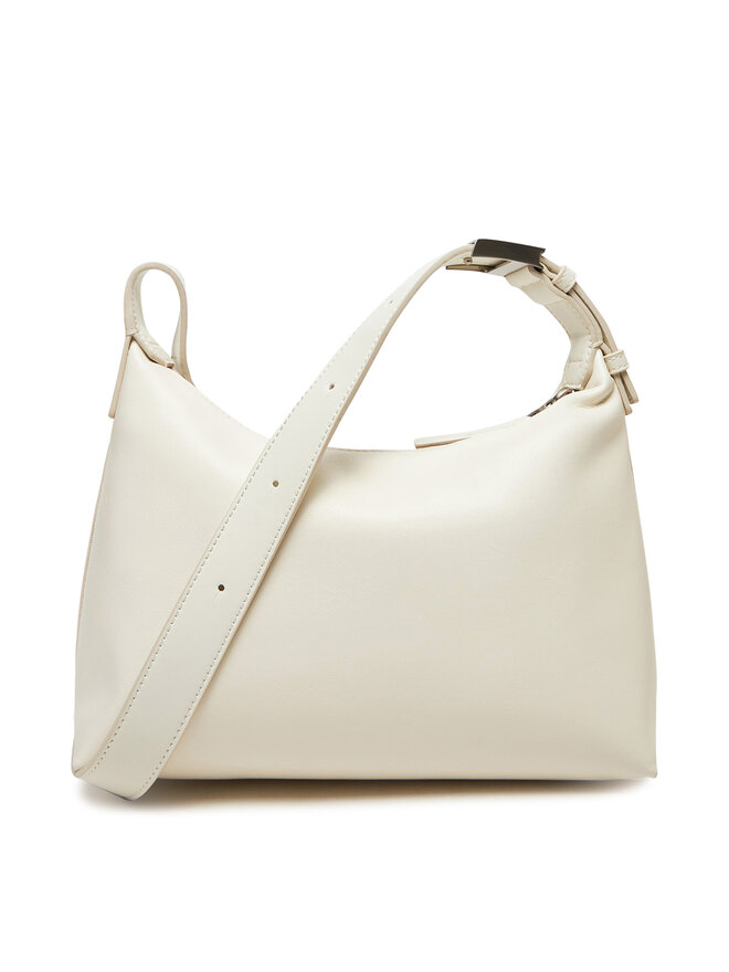 Calvin Klein Ročna torba Calvin Klein Hardware Strap Medium Crossbody K60K613028 Bela