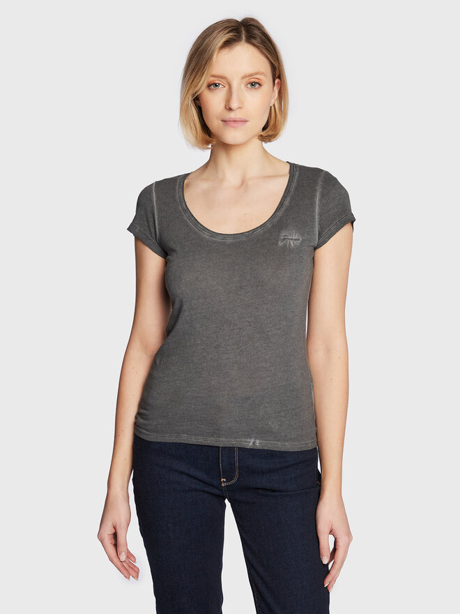 Guess Guess Футболка Script Logo W2GI52 K9SN1 Сірий Regular Fit