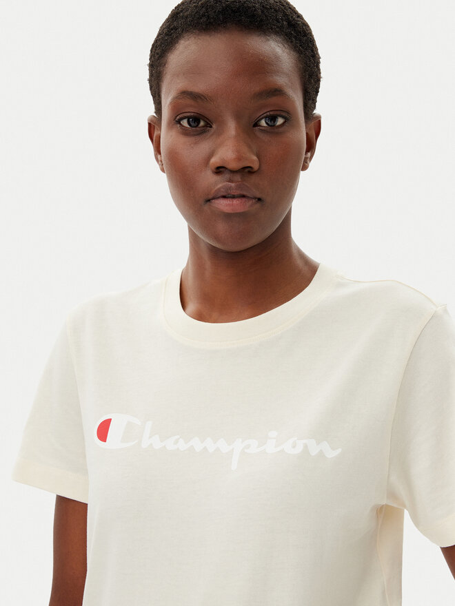 Champion Champion Póló 118090 Ekru Slim Fit