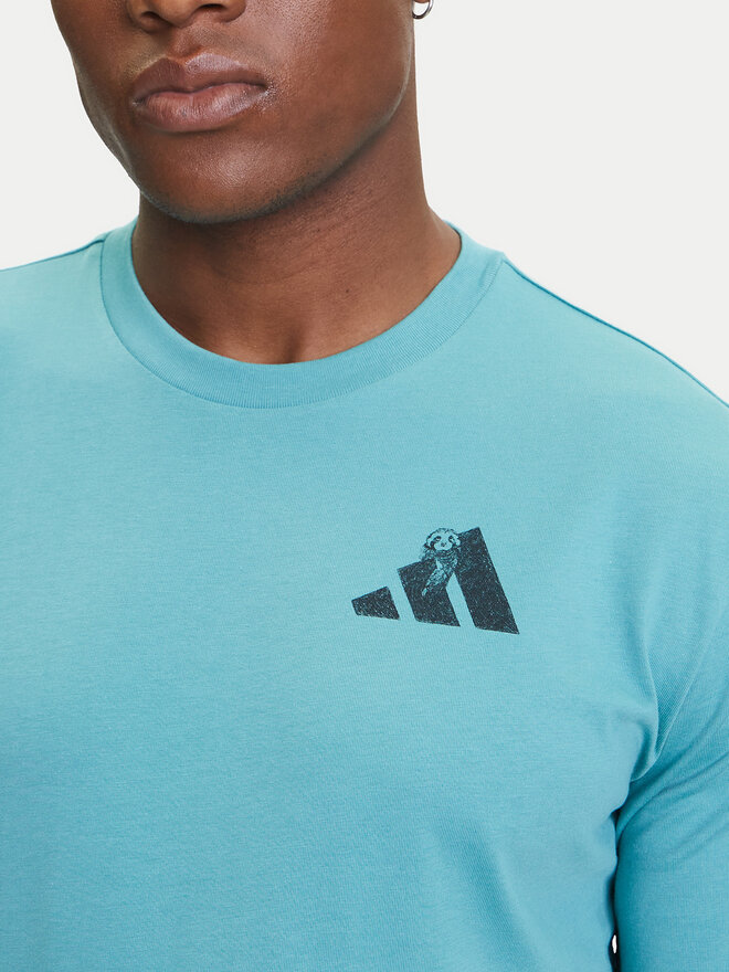 adidas adidas Marškinėliai Yay Sports Verbiage Graphic JY1830 Turkio Regular Fit